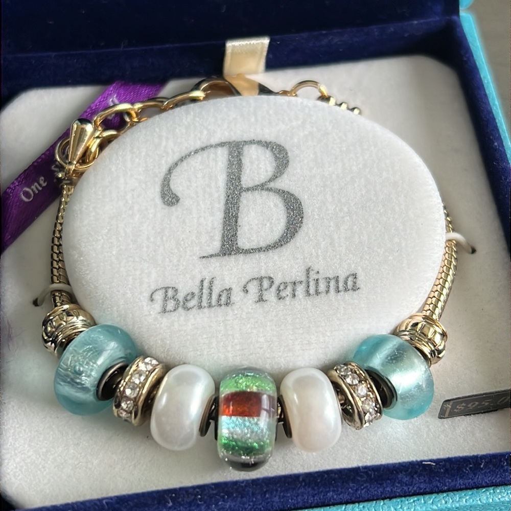 Bella Perlina Make it Personal Gold Tone Charm Bracelet NIB - Picture 2 of 7